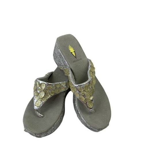 Volatile Shoes - Volatile Women's Silver Wedge Sandals